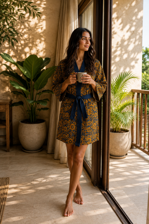 Kimono Oro e Indaco