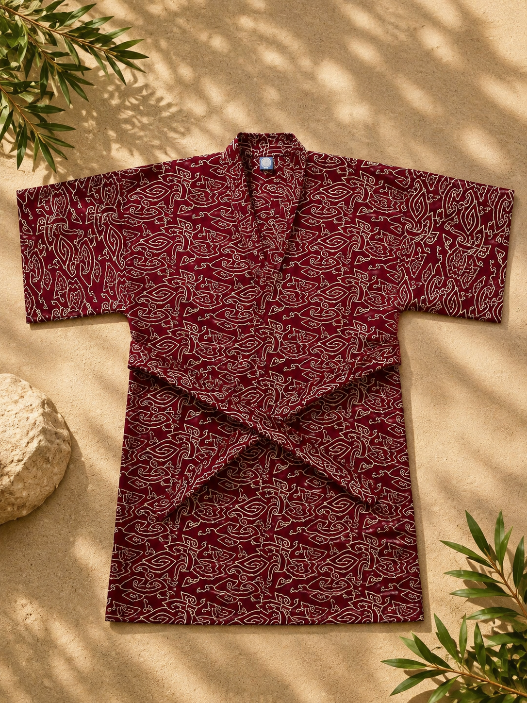 Kimono Bordeaux Batik